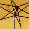 Safavieh PAT8300A Outdoor Zimmerman Navy and White 6’6″ x 10′ Rectangle Market UV Protected Umbrella(Yellow/White)