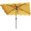 Safavieh PAT8300A Outdoor Zimmerman Navy and White 6’6″ x 10′ Rectangle Market UV Protected Umbrella(Yellow/White)
