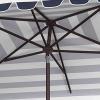 Safavieh PAT8311C Outdoor Vienna Navy and White 6’6″ x 10′ Rectangle Crank UV Protected Umbrella(Navy/White)