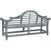 Safavieh Patio Collection Felicity Adirondack Acacia Wood Bench(Ash Grey)