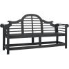 Safavieh Patio Collection Felicity Adirondack Acacia Wood Bench(Dark Slate Gray)