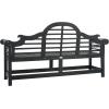 Safavieh Patio Collection Felicity Adirondack Acacia Wood Bench(Dark Slate Gray)