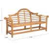 Safavieh Patio Collection Felicity Adirondack Acacia Wood Bench(Natural)