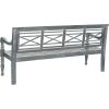 Safavieh Patio Collection Martin Adirondack Acacia Wood Bench, Ash Grey(Ash Grey)