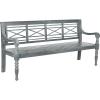 Safavieh Patio Collection Martin Adirondack Acacia Wood Bench, Ash Grey(Ash Grey)