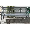 Safavieh Patio Collection Martin Adirondack Acacia Wood Bench, Ash Grey(Ash Grey)