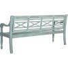 Safavieh Patio Collection Martin Adirondack Acacia Wood Bench, Ash Grey(Beach House Blue)