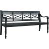 Safavieh Patio Collection Martin Adirondack Acacia Wood Bench, Ash Grey(Dark Slate Gray)