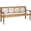 Safavieh Patio Collection Martin Adirondack Acacia Wood Bench, Ash Grey(Natural)