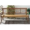 Safavieh Patio Collection Martin Adirondack Acacia Wood Bench, Ash Grey(Natural)