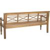 Safavieh Patio Collection Martin Adirondack Acacia Wood Bench, Ash Grey(Natural)