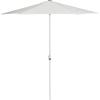 SAFAVIEH 9ft Outdoor Patio Umbrella, Round, Hurst Collection, Navy, Push up, UV Resistant for Deck, Backyard, Poolside (PAT8002C)(Natural)