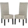 SAFAVIEH Home Collection – Arjun Set of 2 Grey Wicker Dining Chairs, Tall Back Dining Chairs with Pine Wood Legs for Kitchen or Dining Room (SEA8013A-SET2)(Antique / Grey)