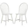 SAFAVIEH Home Collection – Camden Set of 2 Black Windsor Farmhouse Dining Chairs, Spindle Back Solid Wood Chairs, Americana Style Seating (DCH8501A-SET2)(Off White)