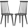 SAFAVIEH Home Collection Burris Farmhouse White/Natural Spindle Back Living Room Dining Room Bedroom Office Foyer Side Chair(Grey)