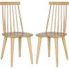 SAFAVIEH Home Collection Burris Farmhouse White/Natural Spindle Back Living Room Dining Room Bedroom Office Foyer Side Chair(Natural)