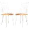 SAFAVIEH Home Collection Burris Farmhouse White/Natural Spindle Back Living Room Dining Room Bedroom Office Foyer Side Chair(White / Natural)