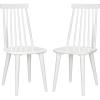 SAFAVIEH Home Collection Burris Farmhouse White/Natural Spindle Back Living Room Dining Room Bedroom Office Foyer Side Chair(White)