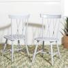 SAFAVIEH Home Collection Friar Natural X-Back Windsor Brown Dining Chair Set of 2(Grey)