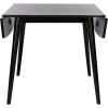 SAFAVIEH Home Collection Kaylee Drop Leaf Dining Room Table DTB1403B, Dark Grey(Matte Black)