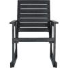 SAFAVIEH Outdoor Collection Alexei Ash Grey Rocking Chair(Dark Slate Gray)