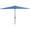 SAFAVIEH Outdoor Collection Athens Red 7 x 10 Ft Rectangular Auto Tilt Crank UV Protected Umbrella(Baby Blue/White)