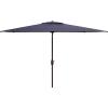 SAFAVIEH Outdoor Collection Athens Red 7 x 10 Ft Rectangular Auto Tilt Crank UV Protected Umbrella(Navy/White)