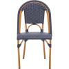 SAFAVIEH Outdoor Collection California Bistro Navy Side Chair Set of 2 (Fully Assembled)(Navy)