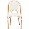 SAFAVIEH Outdoor Collection California Bistro Navy Side Chair Set of 2 (Fully Assembled)(White)