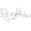 SAFAVIEH Outdoor Collection Chantelle Acacia Wood Woven Rattan 5-Piece Patio Set PAT7076B, Grey/Grey(Grey/Grey)