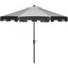 SAFAVIEH Outdoor Collection City Fashion Navy/Ivory Auto Tilt 9 Ft UV Protected Umbrella(Ivory/Navy)