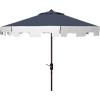 SAFAVIEH Outdoor Collection City Fashion Navy/Ivory Auto Tilt 9 Ft UV Protected Umbrella(Navy/Ivory)