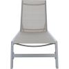 SAFAVIEH Outdoor Collection Fionne Silver/Grey Texline Adjustable Chaise Lounge Chair (PAT9038B)(Silver/Grey)