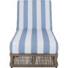 SAFAVIEH Outdoor Collection Gillian Tan Rope/White Cushion Chaise Lounge Chair (PAT7527A)(Heather Tan/Baby Blue Stripe)