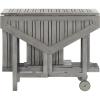 SAFAVIEH Outdoor Collection Kerman Grey Wash 5-Piece Foldable Patio Dining Set (Fully Assembled)(Grey)