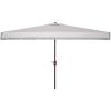 SAFAVIEH Outdoor Collection Milan Yellow 7 x 10 Ft Rectangular Auto Tilt UV Protected Umbrella(Ivory)