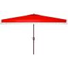 SAFAVIEH Outdoor Collection Milan Yellow 7 x 10 Ft Rectangular Auto Tilt UV Protected Umbrella(Red)