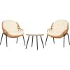 SAFAVIEH Outdoor Collection Mott Natural/Beige 3-Piece Patio Set