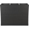 SAFAVIEH Outdoor Collection Rita Natural Woven Rectangular Flower Rack(Black)