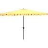 SAFAVIEH Outdoor Collection Venice Grey 7 x 10 Ft Rectangular Auto Tilt UV Protected Umbrella(Yellow)
