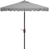 SAFAVIEH Outdoor Collection Venice Yellow 7.5 Ft Square Auto Tilt UV Protected Umbrella(Grey)
