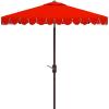SAFAVIEH Outdoor Collection Venice Yellow 7.5 Ft Square Auto Tilt UV Protected Umbrella(Red)