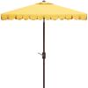 SAFAVIEH Outdoor Collection Venice Yellow 7.5 Ft Square Auto Tilt UV Protected Umbrella(Yellow)