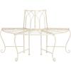 SAFAVIEH Outdoor Furniture Collection – Abia Antique Blue Distressed Wrought Iron 50-Inch Curved Tree Bench, Garden & Patio Seating (PAT5018C)(Distressed White)
