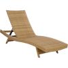 SAFAVIEH Outdoor Patio Furniture Collection – Alex Brown & Taupe Quick Dry Foam Lounger, Adjustable Outdoor Chaise, Modern Curved Design (PAT7545B)(Natural/Taupe)