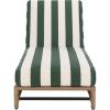 SAFAVIEH Outdoor Patio Furniture Collection – Callan Heather Tan Rope & White Cushion Lounger, Fully Assembled Outdoor Chaise, Modern Low-Profile Design (PAT7547A)(Heather Tan/Hunter Green Stripe)