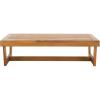 SAFAVIEH Outdoor Patio Furniture Collection Lynn Natural Brown Slatted Top Solid Wood Coffee Table (PAT7330A)