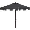 SAFAVIEH Outdoor Zimmerman UV Protected 11-ft Round Market Umbrella(Black)