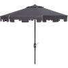 SAFAVIEH Outdoor Zimmerman UV Protected 11-ft Round Market Umbrella(Navy/White)