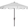 SAFAVIEH Outdoor Zimmerman UV Protected 11-ft Round Market Umbrella(White)